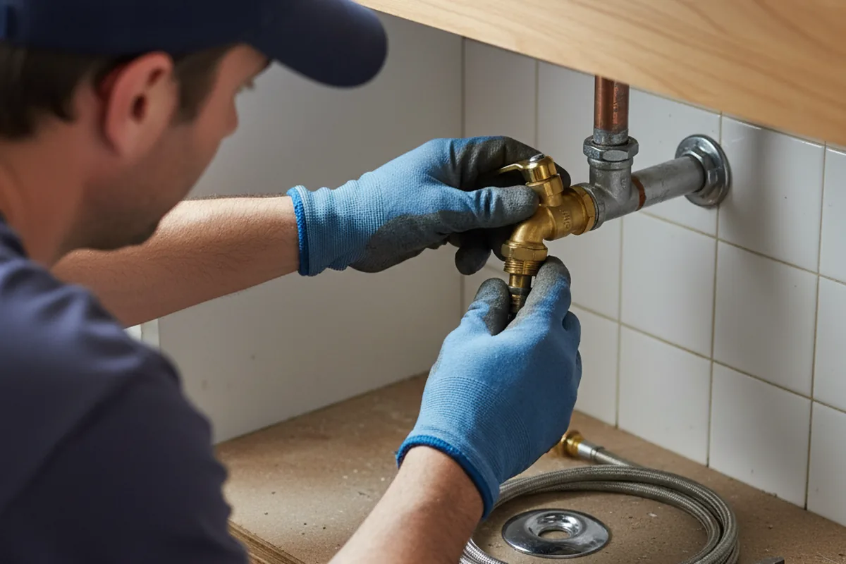 Shutoff valve and fitting work during Faucet and Fixture Repair in New Caney